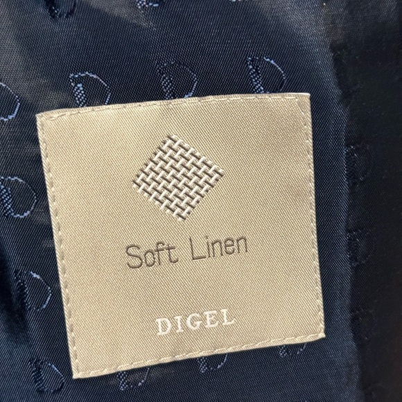 DIGEL Doug Blazer Linen Wool Blend Checked Blazer, Luxury Germany Designer - Picture 7 of 16